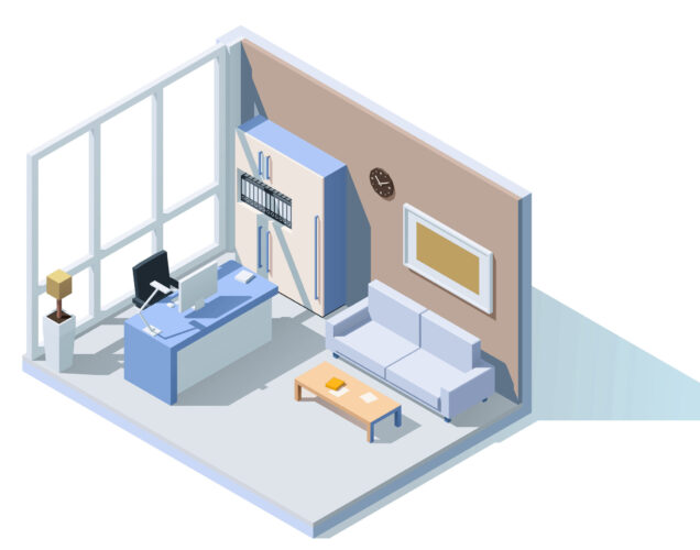 office arrangement of desk membership