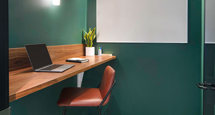 laptop on the desk